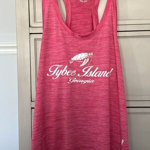 Tybee Island Georgia Pink Racerback Tank Top